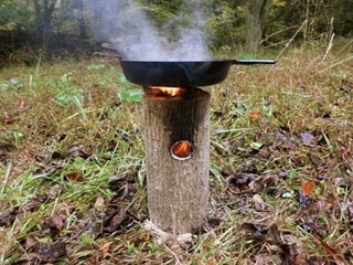 Survival Friday: One Log DIY Rocket Stove