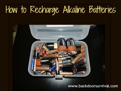 Recharged Alkaline Batteries Backdoor Survival