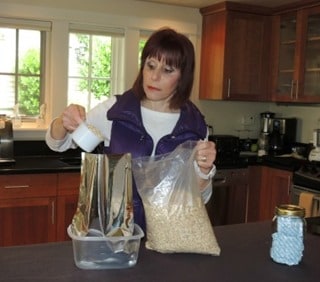 3FoodStorage Add Oatmeal to Mylar Bag
