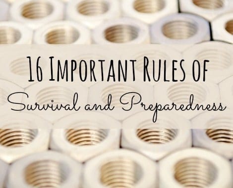 16 Important Rules of Survival