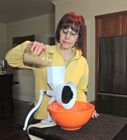 Gaye Grinding Wheat with Wondermill
